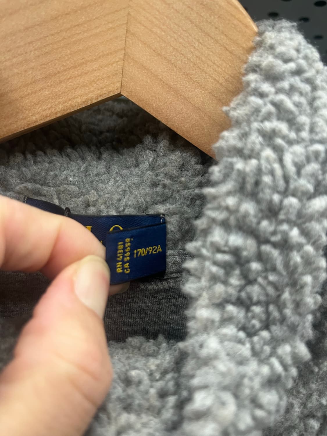 폴로 랄프로렌 그레이 뽀글이 플리스 집업 상품이미지7