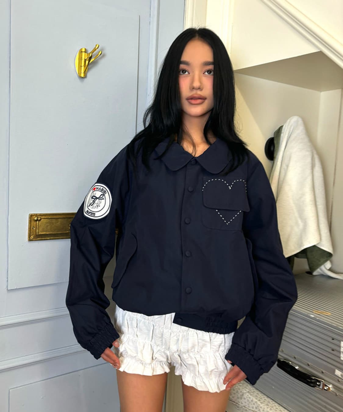 베니조프로덕트 하트 봄버 자켓 네이비 상품이미지3