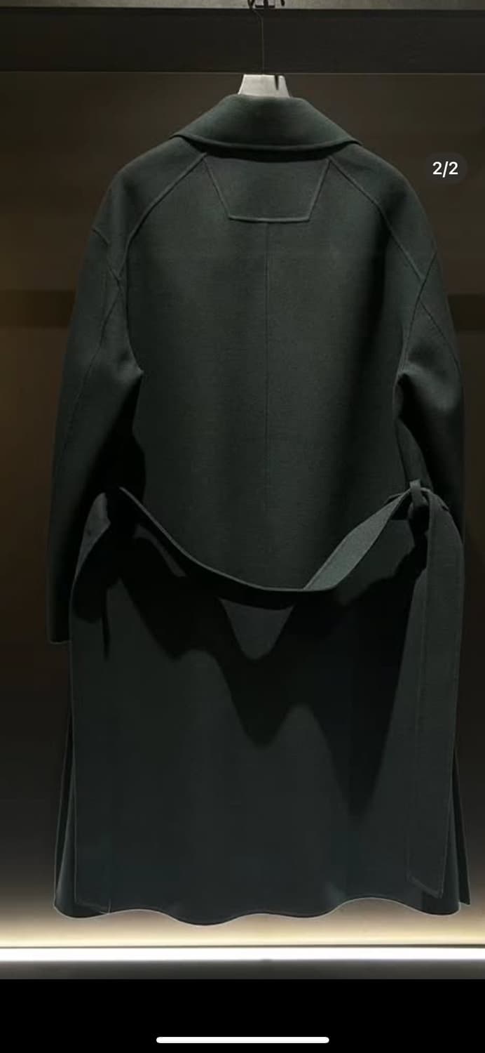 준지 23fw 맥시 캐시미어 코트 딥그린 상품이미지2