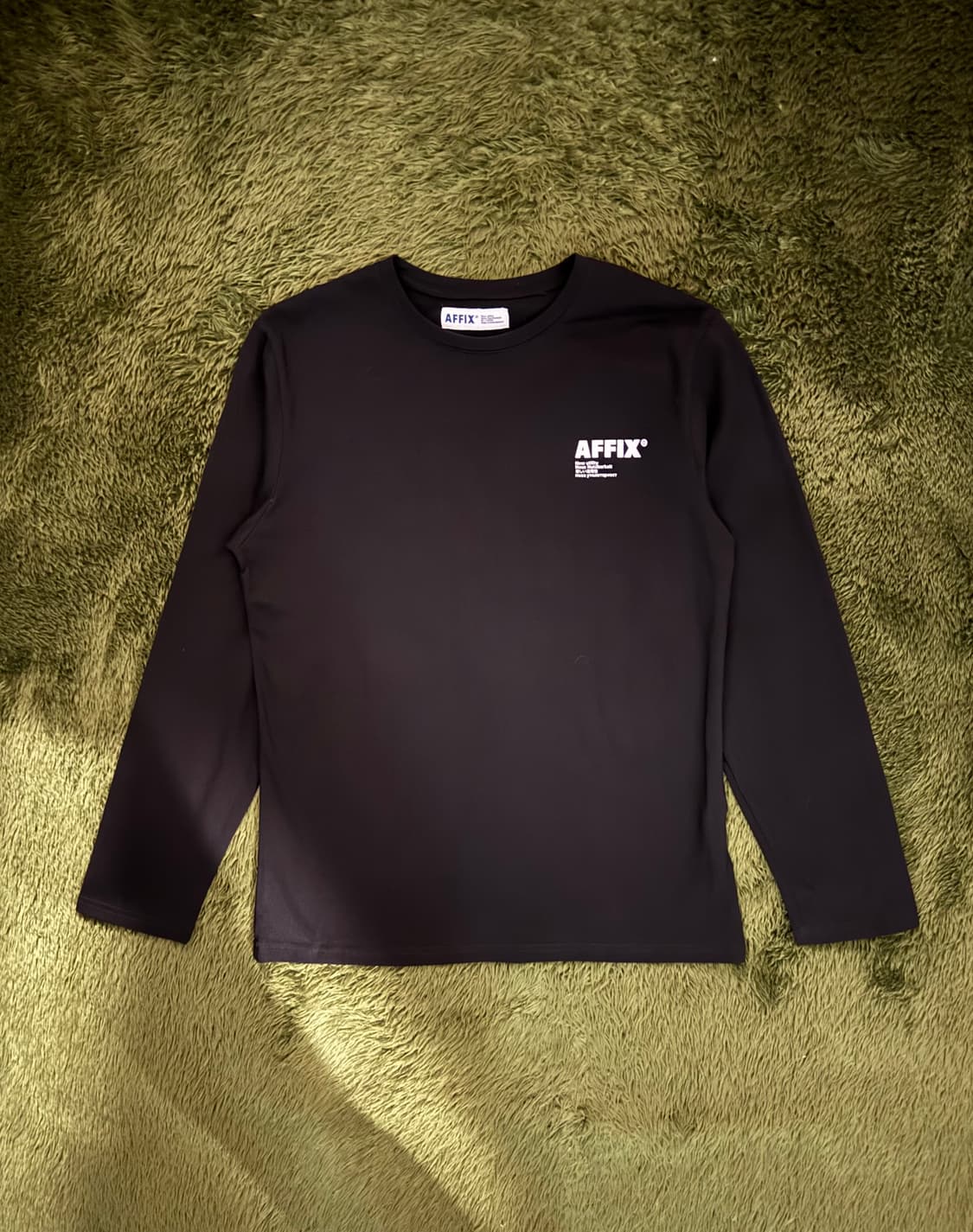 [S] AFFXWRKS 아픽스 오리지널 로고 프린트 롱슬리브 블랙 상품이미지1