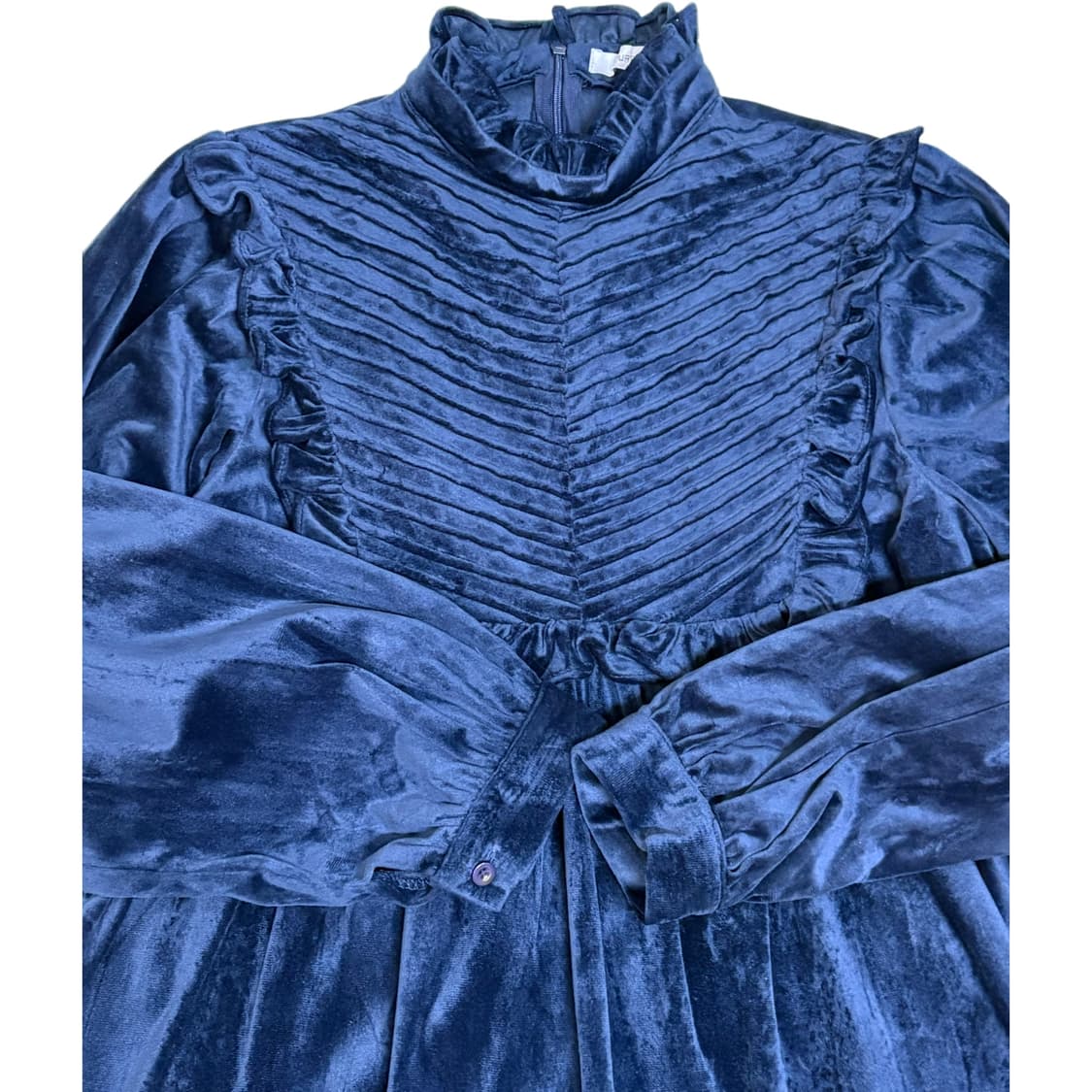 빈티지 네이비 벨벳 베이비돌 미니 원피스 상품이미지4