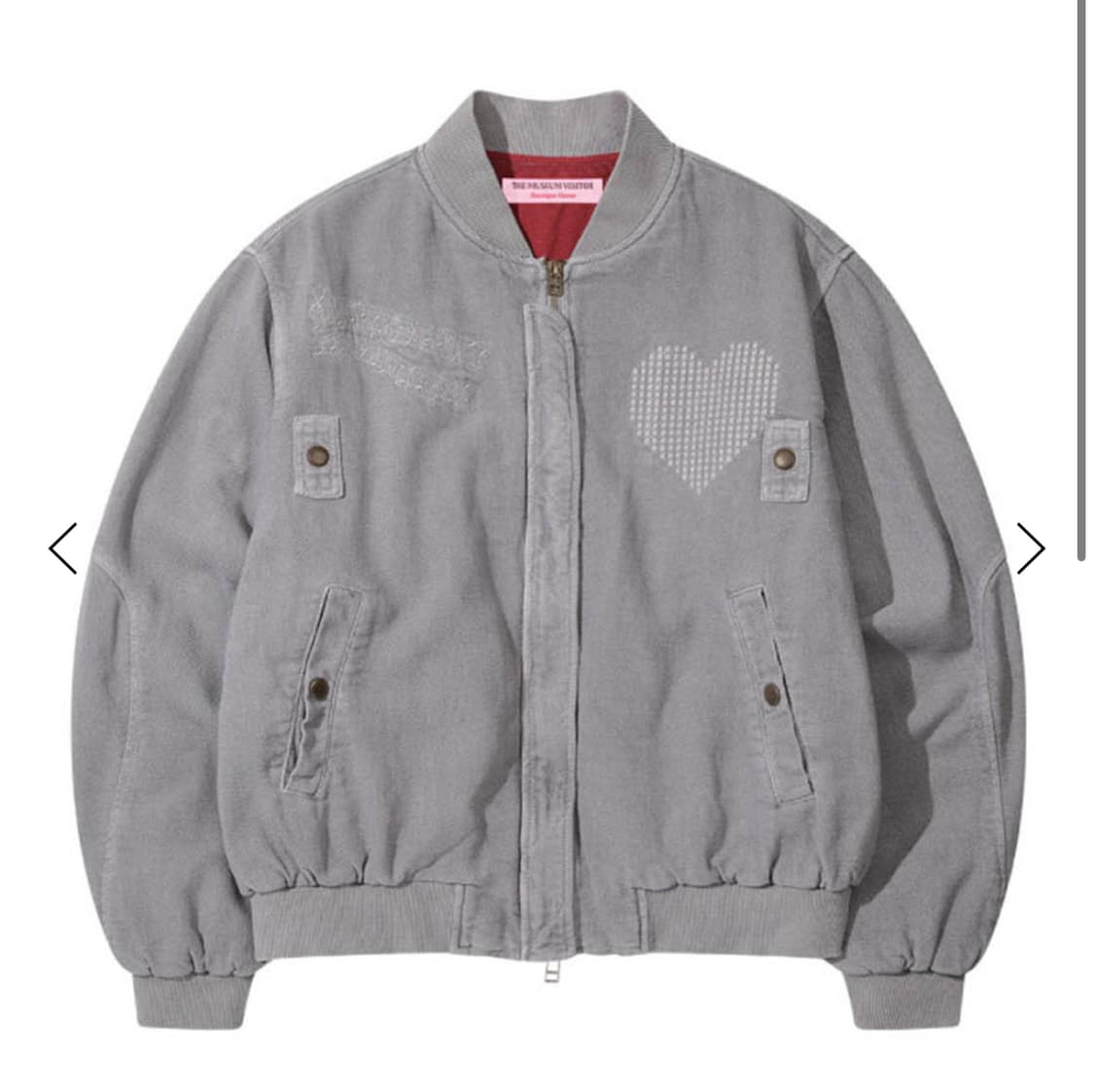 HEART EMBROIDERY WASHED JACKET (LIGHT P 상품이미지1
