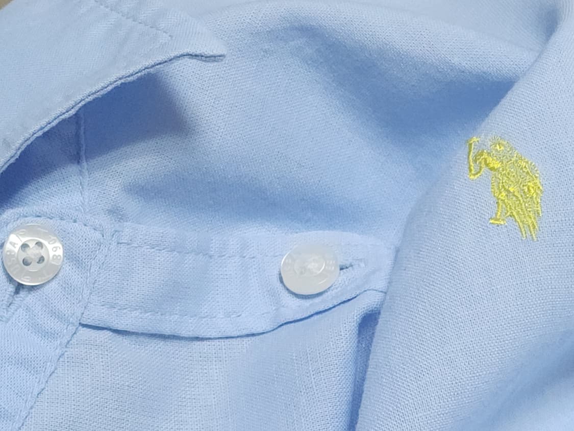 U.S. POLO ASSN. 하늘색 반팔 셔츠 S (90) 상품이미지5