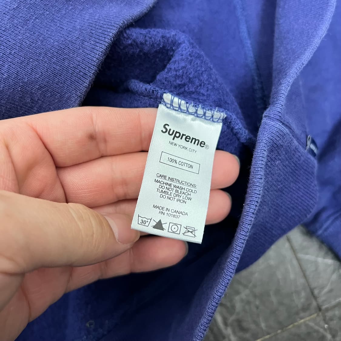 슈프림 펄 후디 스웨트셔츠 네이비 상품이미지6