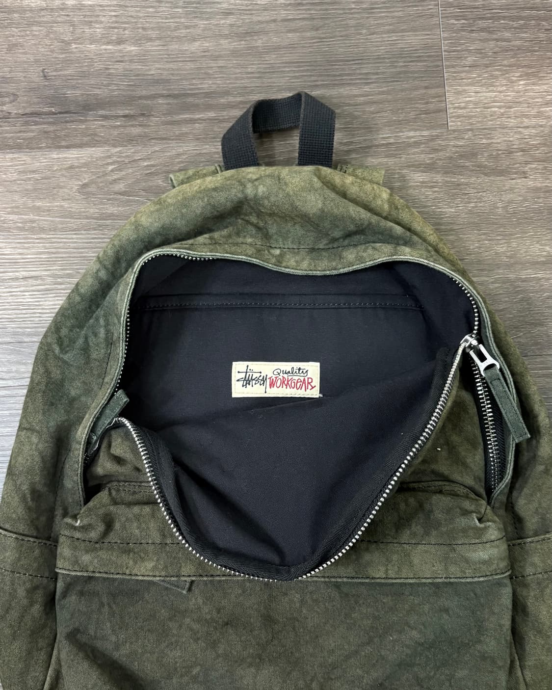 스투시 캔버스 백팩 워시드 블랙 상품이미지2