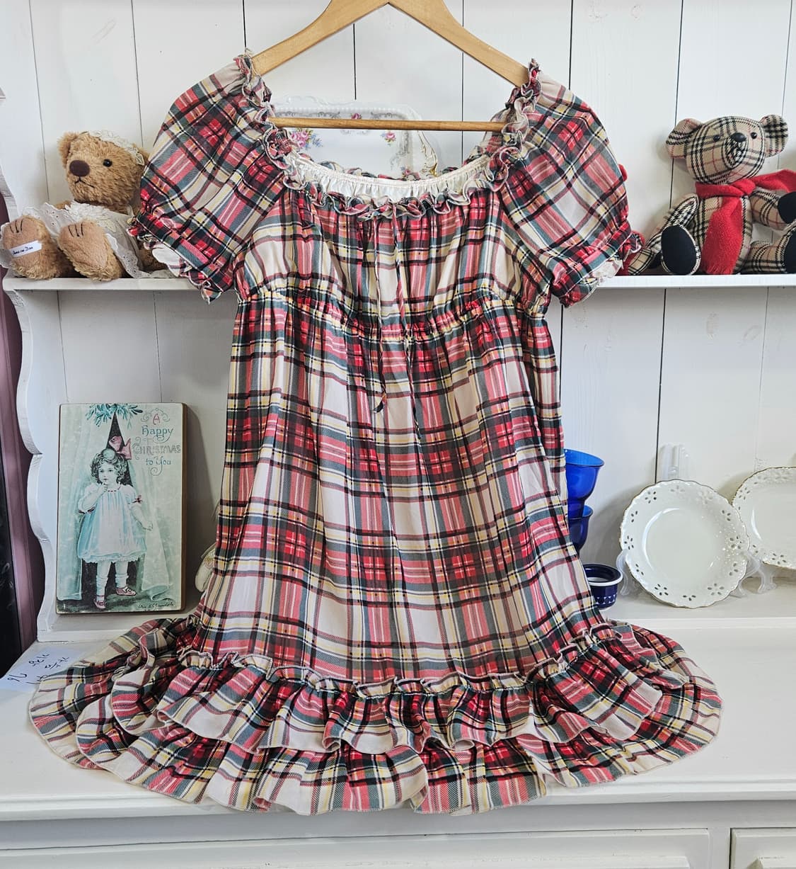체크 프릴 원피스 상품이미지6
