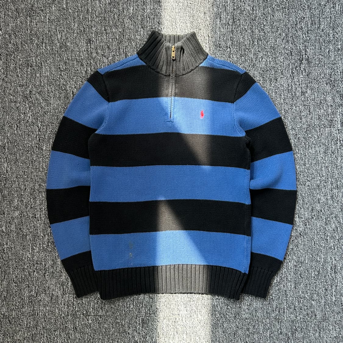 폴로 랄프로렌 블루 스트라이프 니트 스웨터 상품이미지1