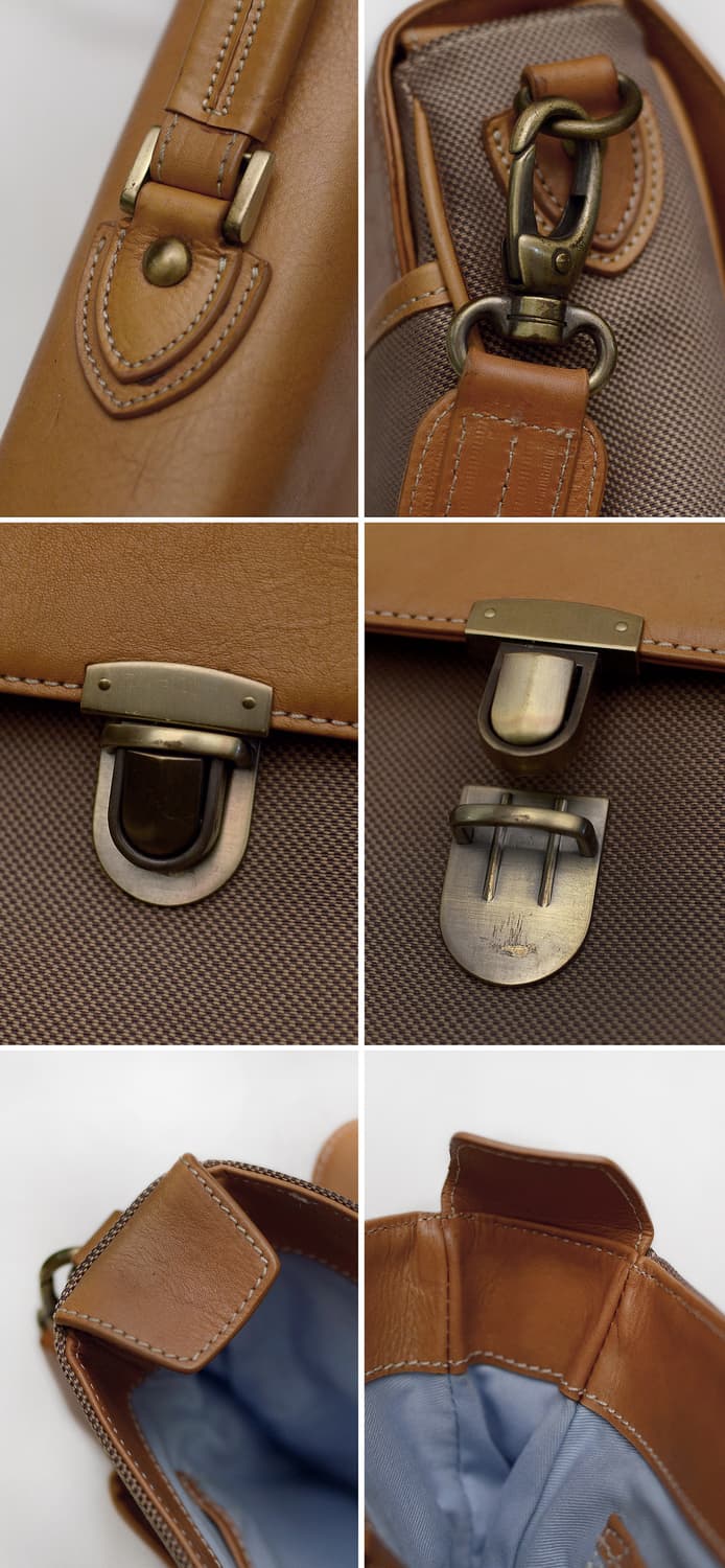 코오롱 맨스타 컬렉션 라인 캔버스 레더 플랩 메신저백 상품이미지9