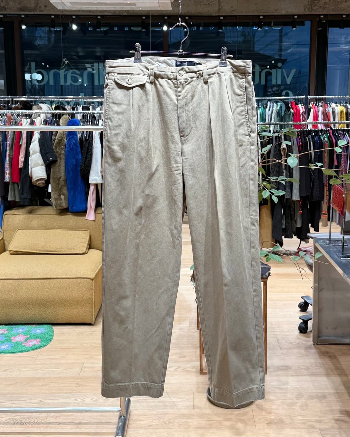 폴로 랄프로렌 브라운 핀턱 치노 팬츠 상품이미지1