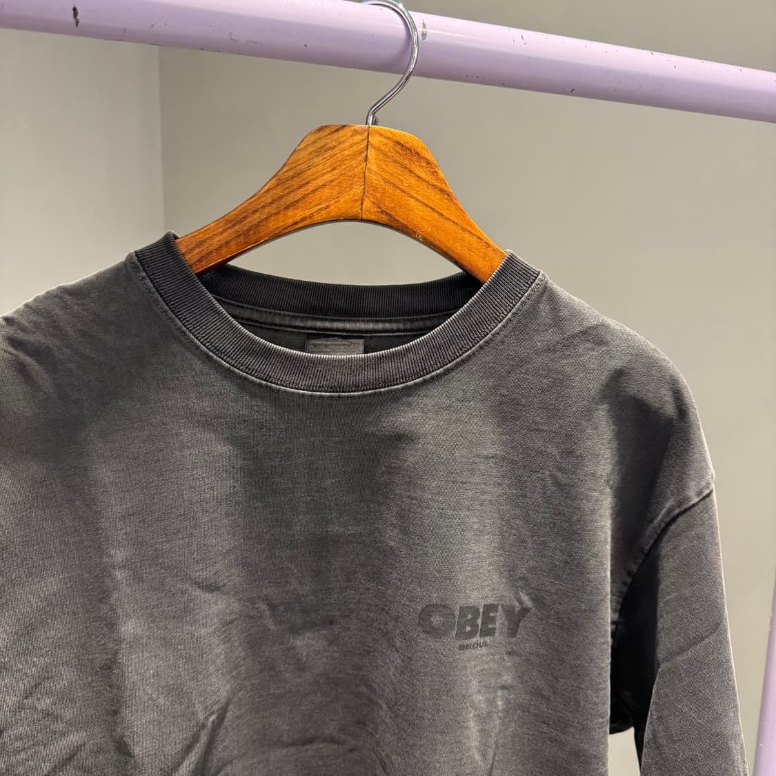 ➕오베이 반팔 티셔츠/ 그레이 상품이미지2