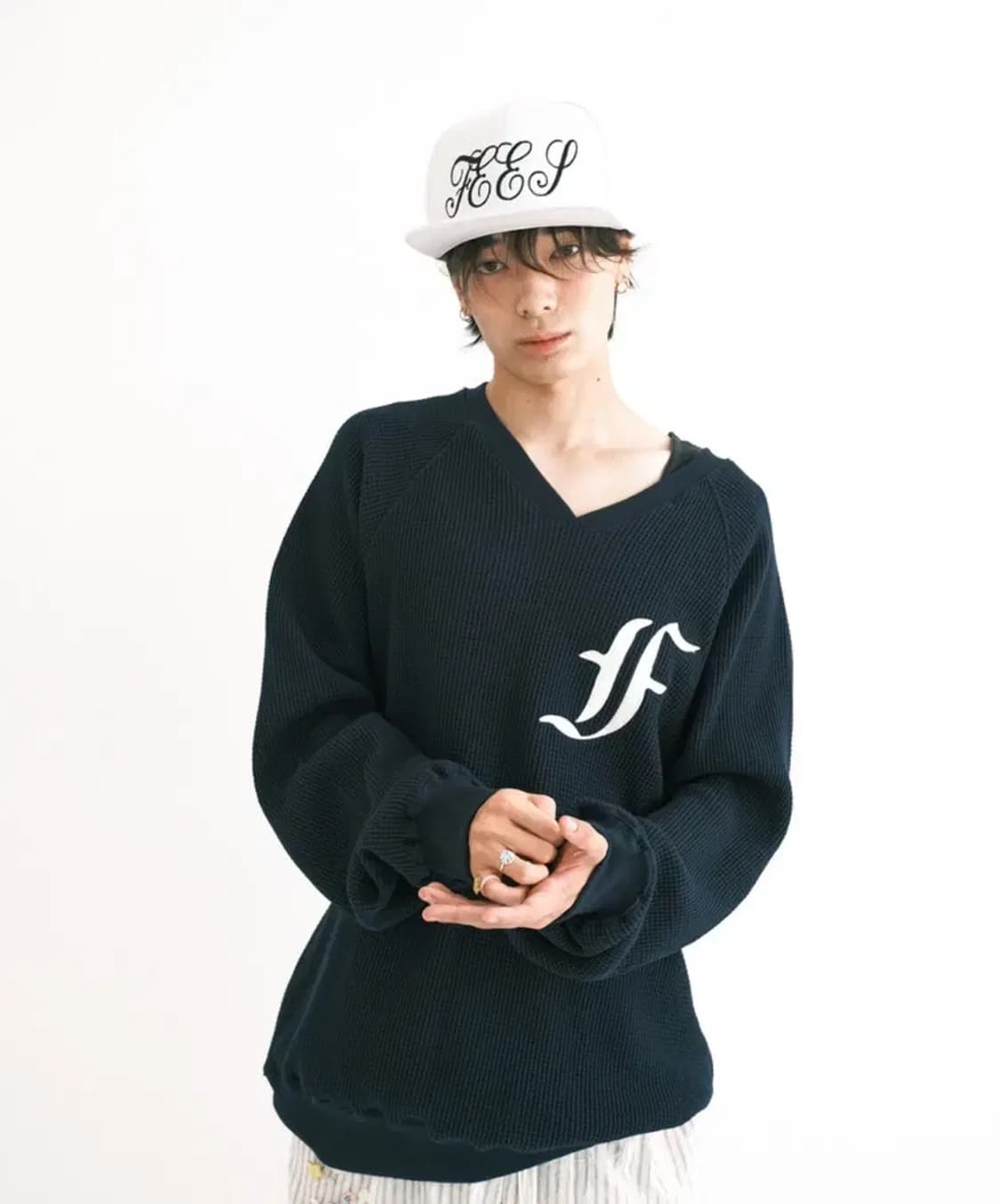 샵페어리 와플 니트 맨투맨 상품이미지2