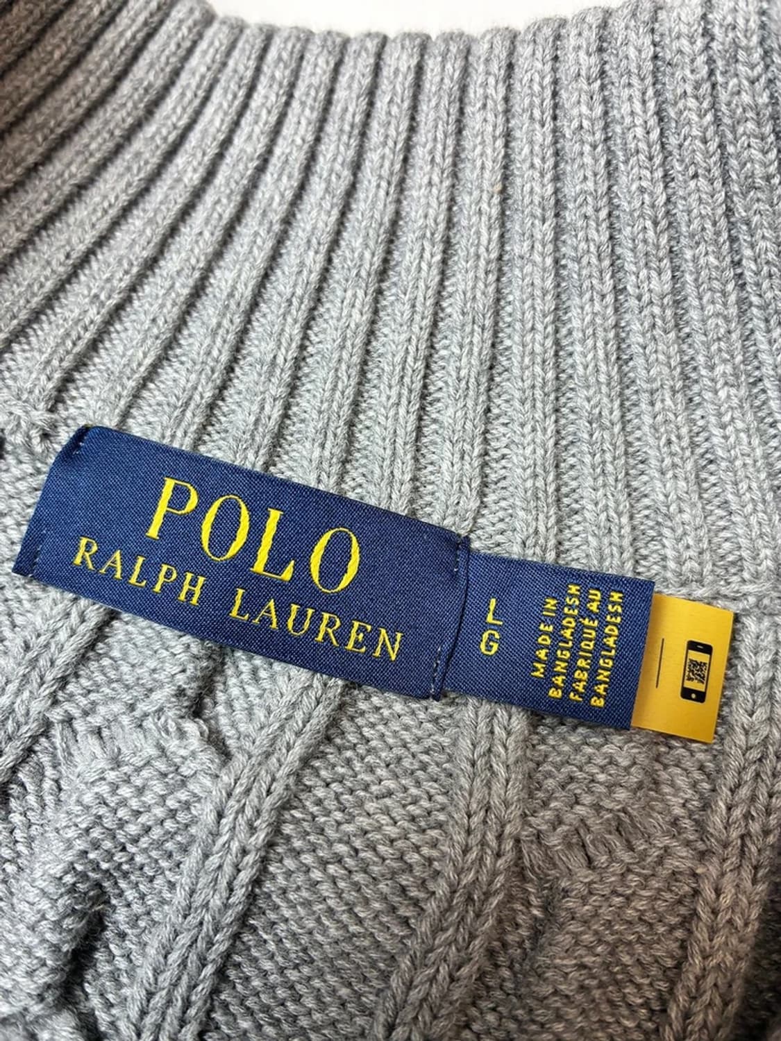 폴로 랄프로렌 큐알 꽈배기 하프 집 니트 PN8210 상품이미지6