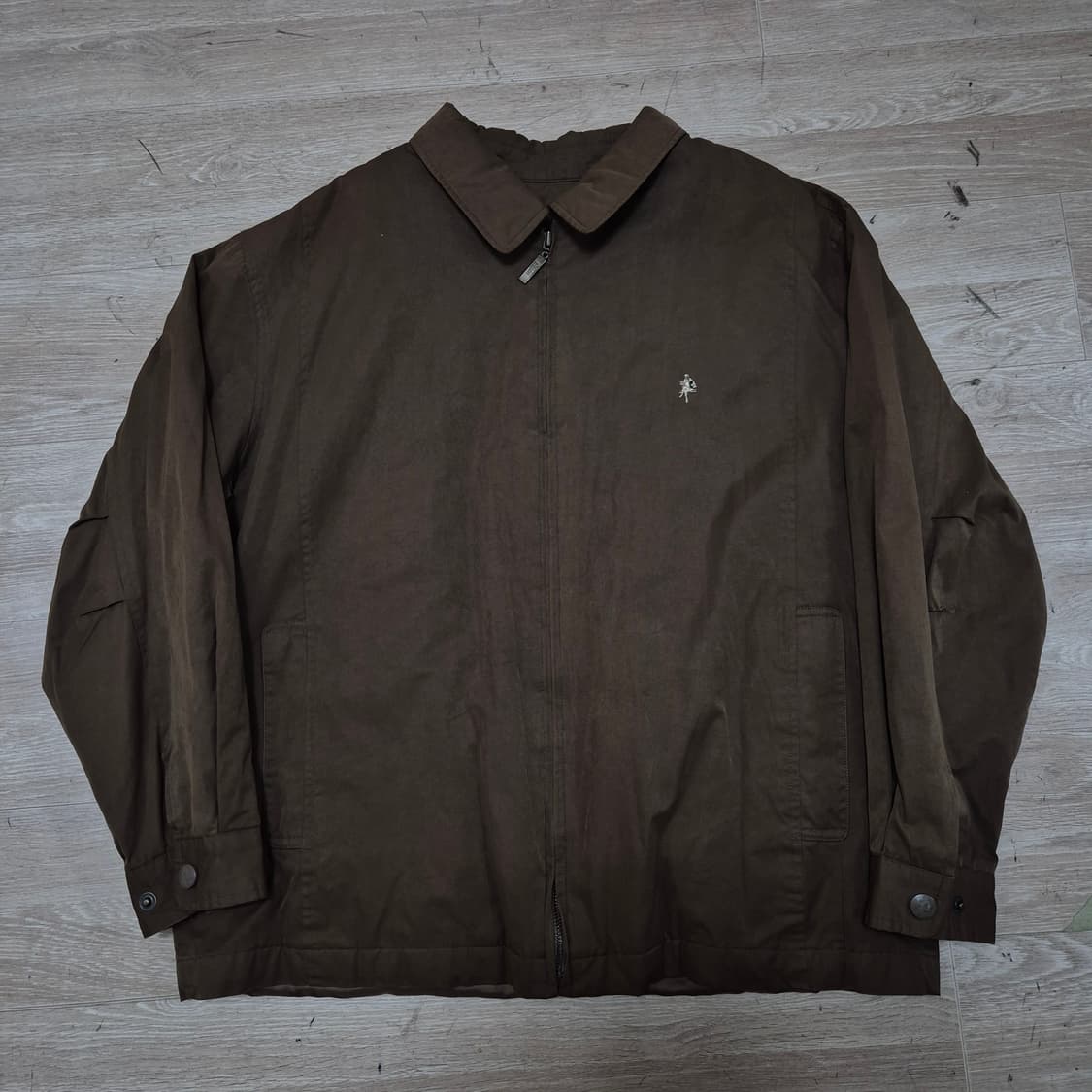 올젠 자수로고 울 안감 블루종 자켓 L(100) 상품이미지1