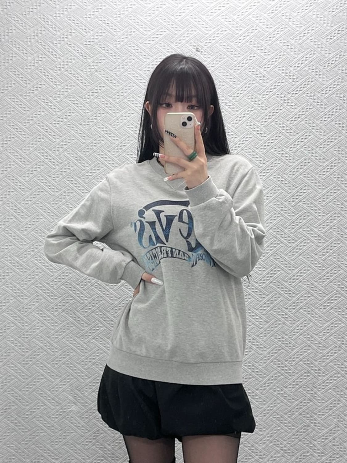 리바이스 올드스쿨 레트로 스트릿 키치로고 맨투맨 160 C10700 상품이미지1