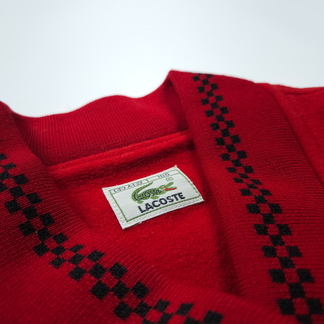 00s 라코스테 아카이브 자수로고 배색 울 자켓 (L) 상품이미지5