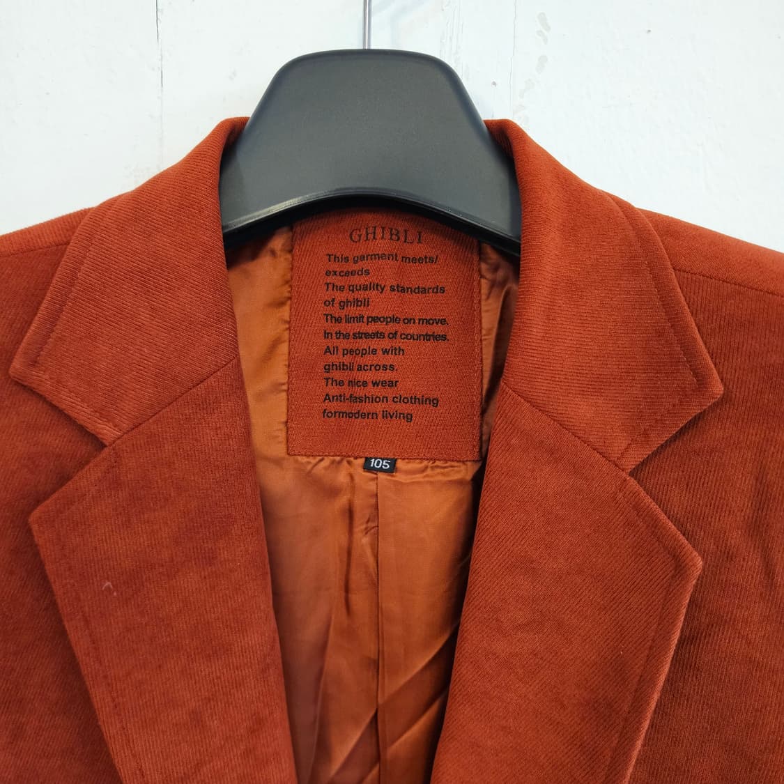 Ghibli 오렌지 스웨이드 콤비 자켓 105 상품이미지2