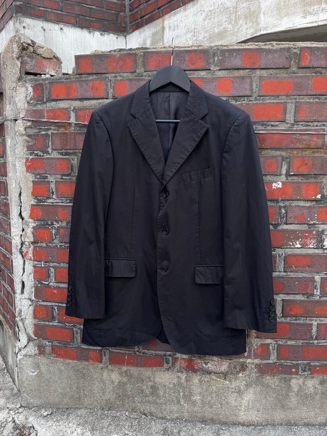 버버리 블랙라벨 3버튼 블랙 자켓 상품이미지1