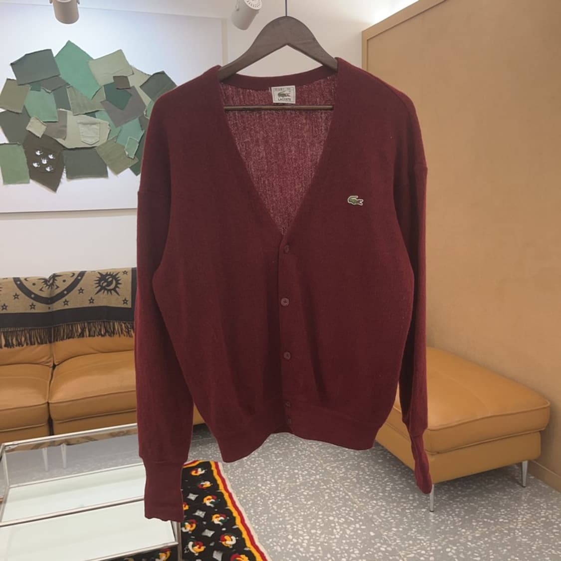 라코스테 베이직 모던룩 버건디레드 울 가디건 105 C06536 상품이미지3