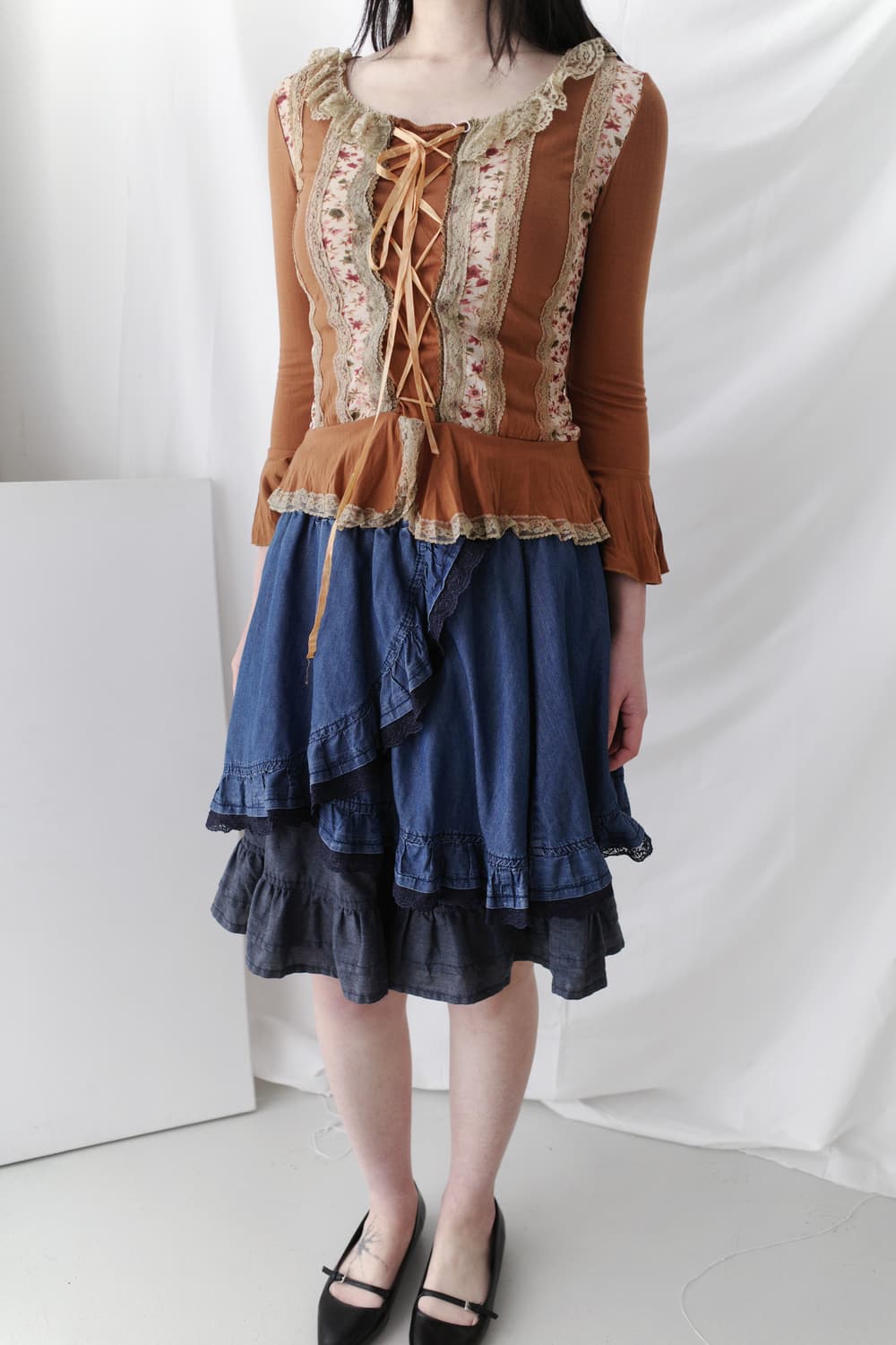 flower layered ruffle T  상품이미지7