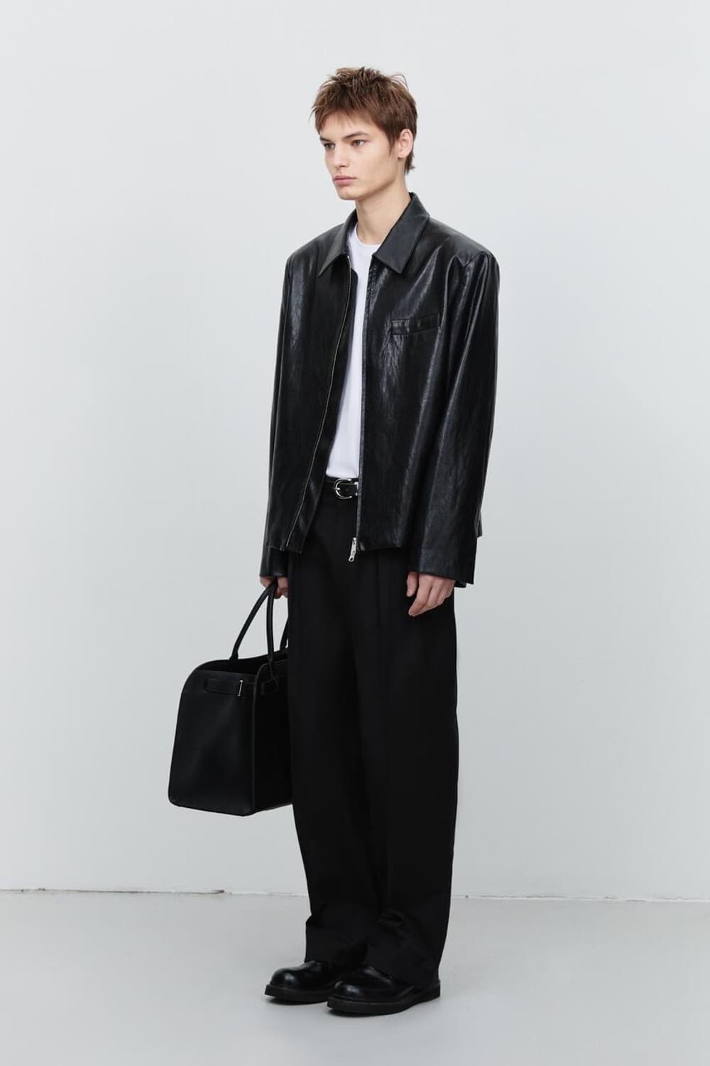 던스트 비건 레더 블루종 자켓 XL 상품이미지3