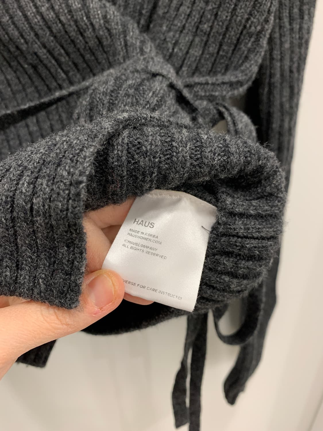 [HAUS]하우스 울캐시미어 랩 니트 (울60,캐시5)  상품이미지3