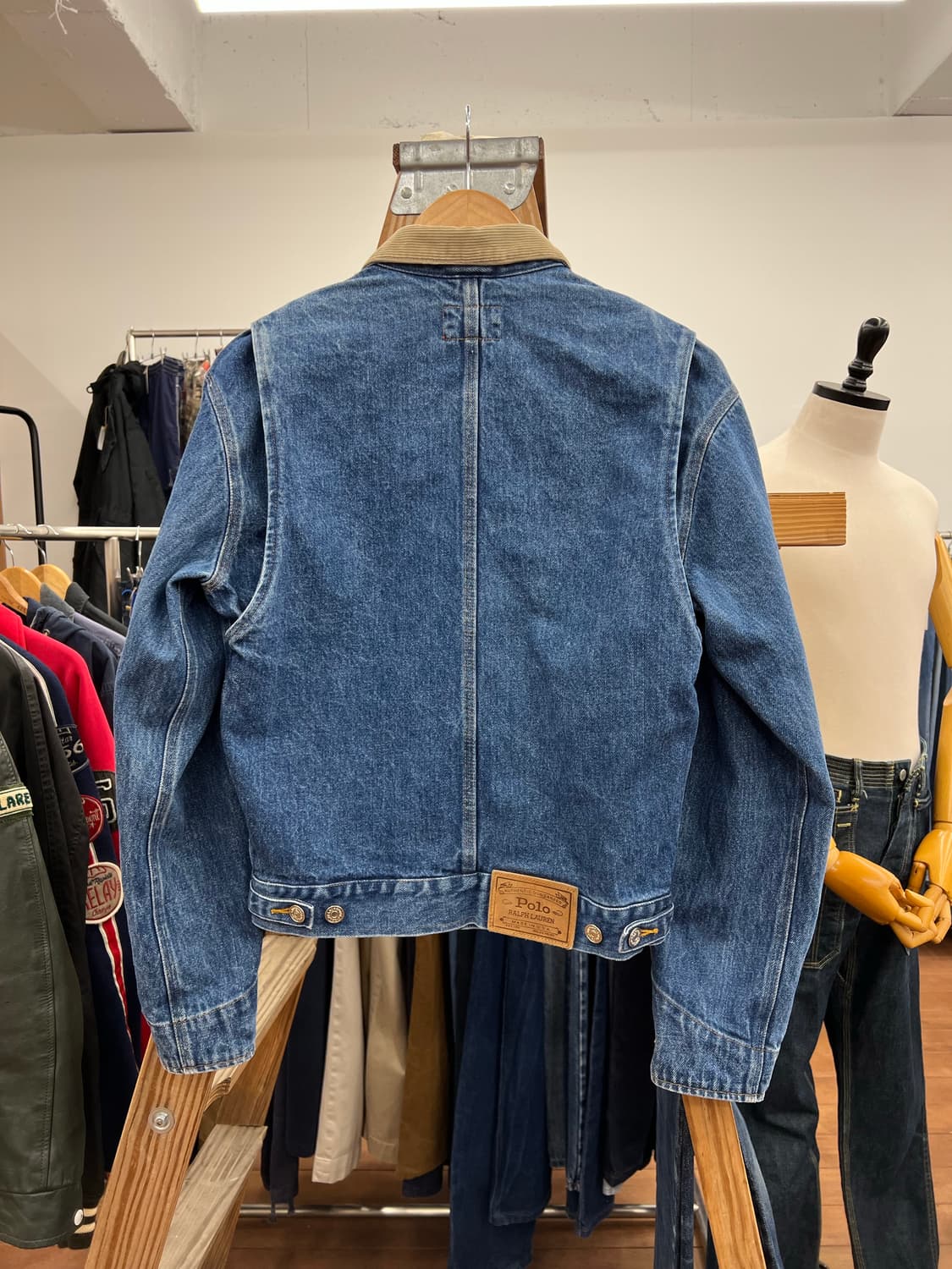 (95)90s 폴로 던가리 데님 트러커 자켓 상품이미지2