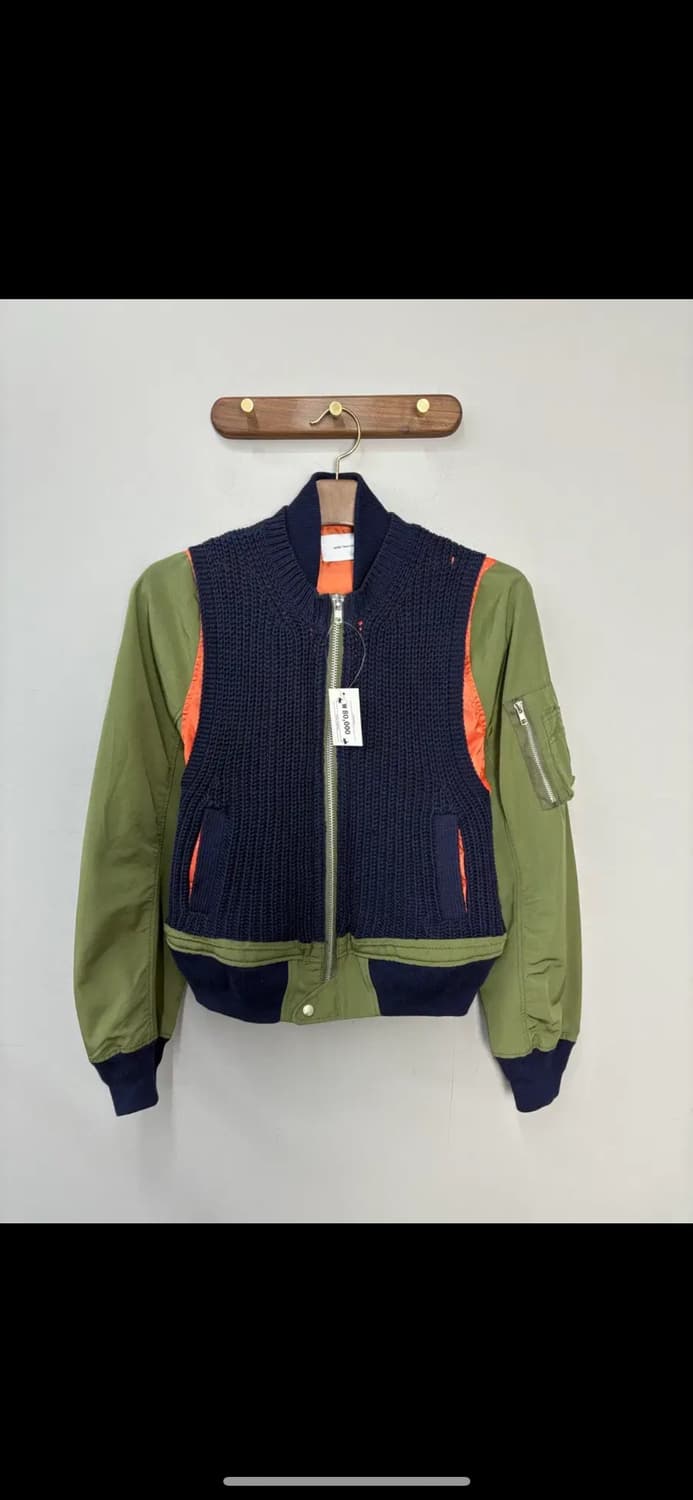 MORE THAN YESTERDAY 믹스 니트 봄버자켓 H1961 상품이미지2