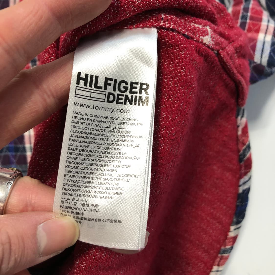 타미힐피거 체크셔츠 상품이미지5