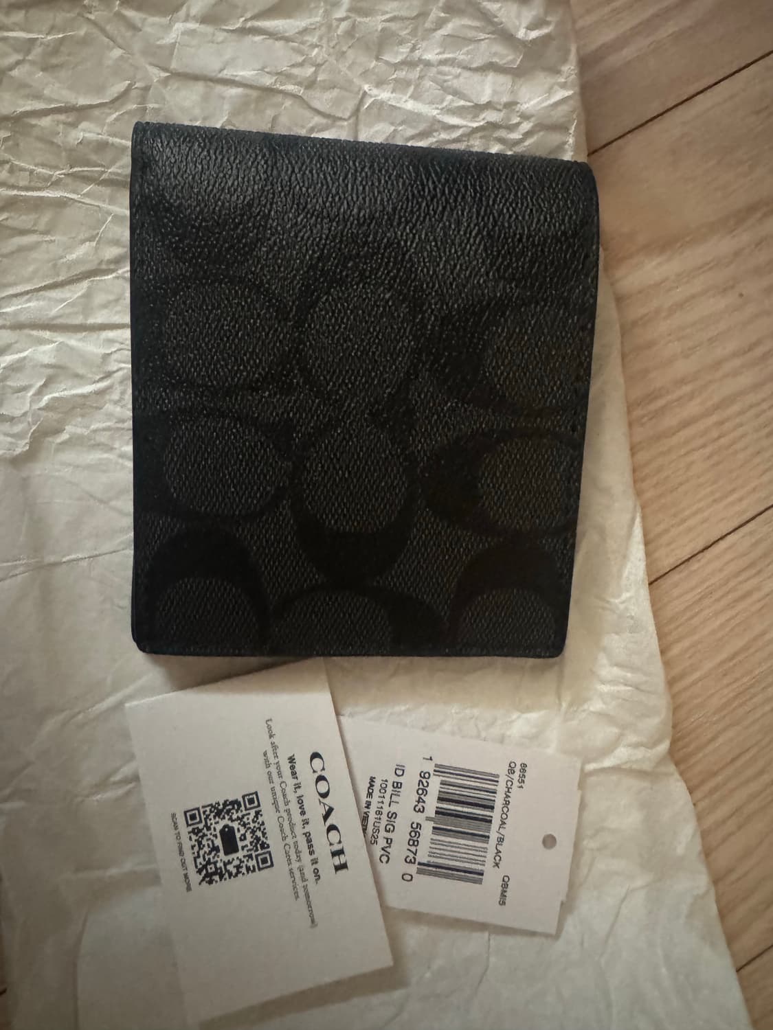 코치 반지갑 차콜 블랙 새상품 상품이미지1