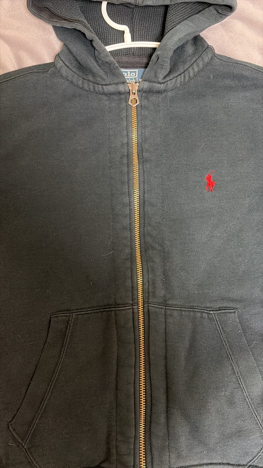 폴로 네이비 레드포니 후드집업 상품이미지2