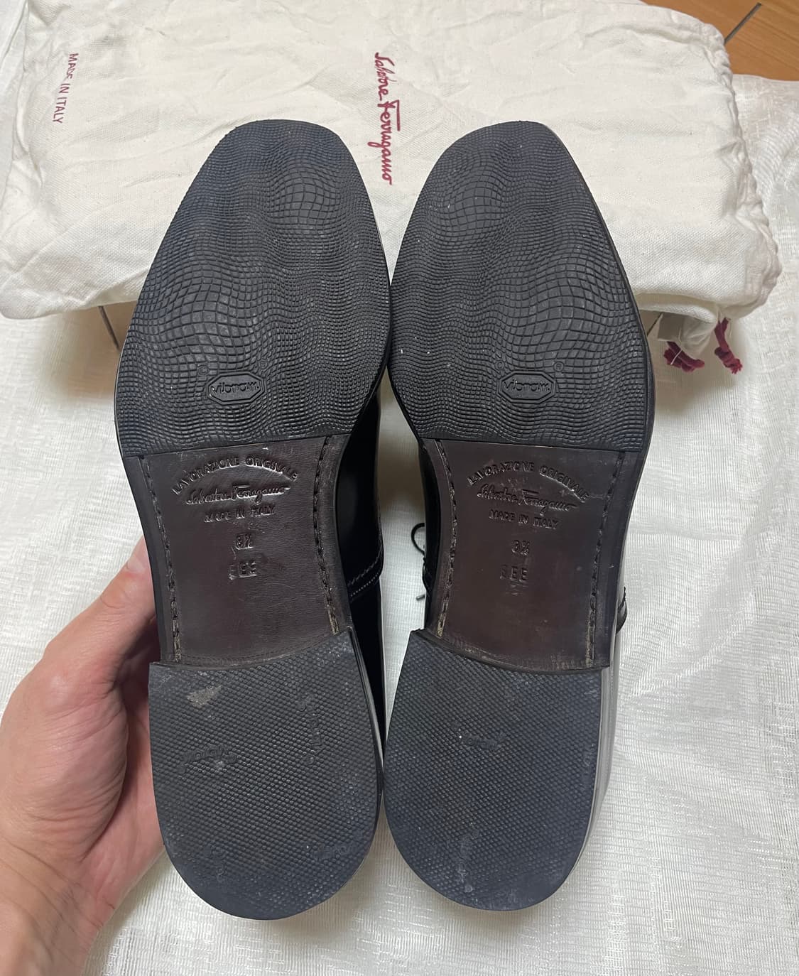 페레가모 스트레이트 팁 옥스포드 / 8.5/ 블랙 상품이미지6