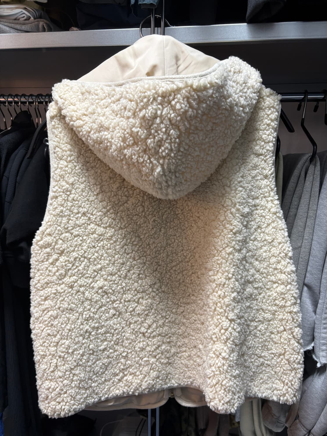 ZARA 시어링 후드 베스트 XS 상품이미지4