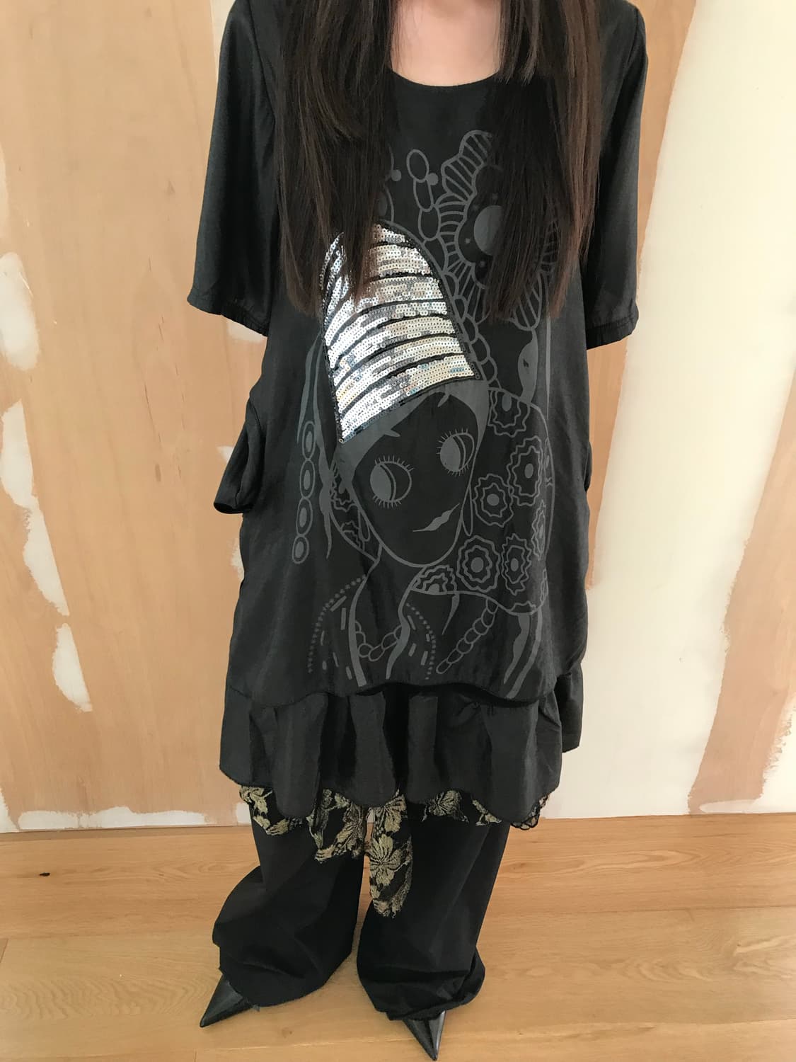 vintage pattern pocket one-piece 상품이미지1