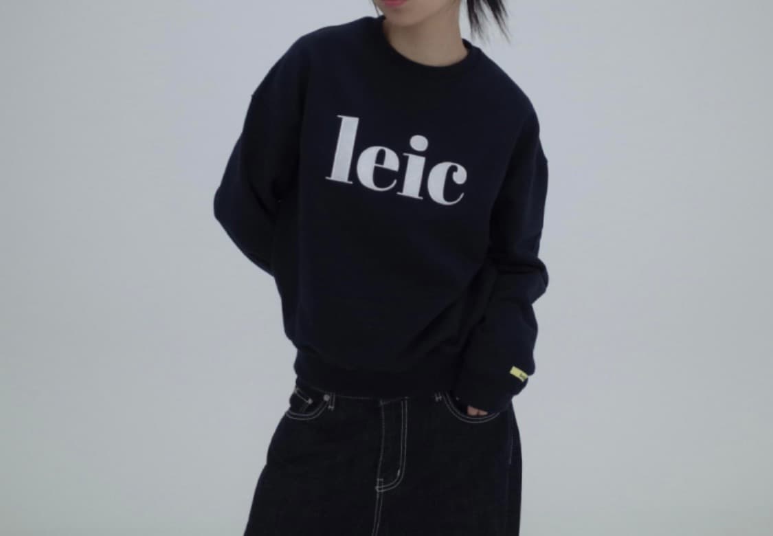 레이크(leic) BIG LOGO SWEAT SHIRT (navy) 상품이미지1