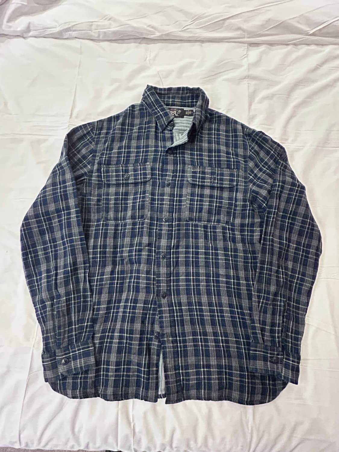 RRL 인디고 스트라이프 더블페이스 체크 셔츠 M 상품이미지1