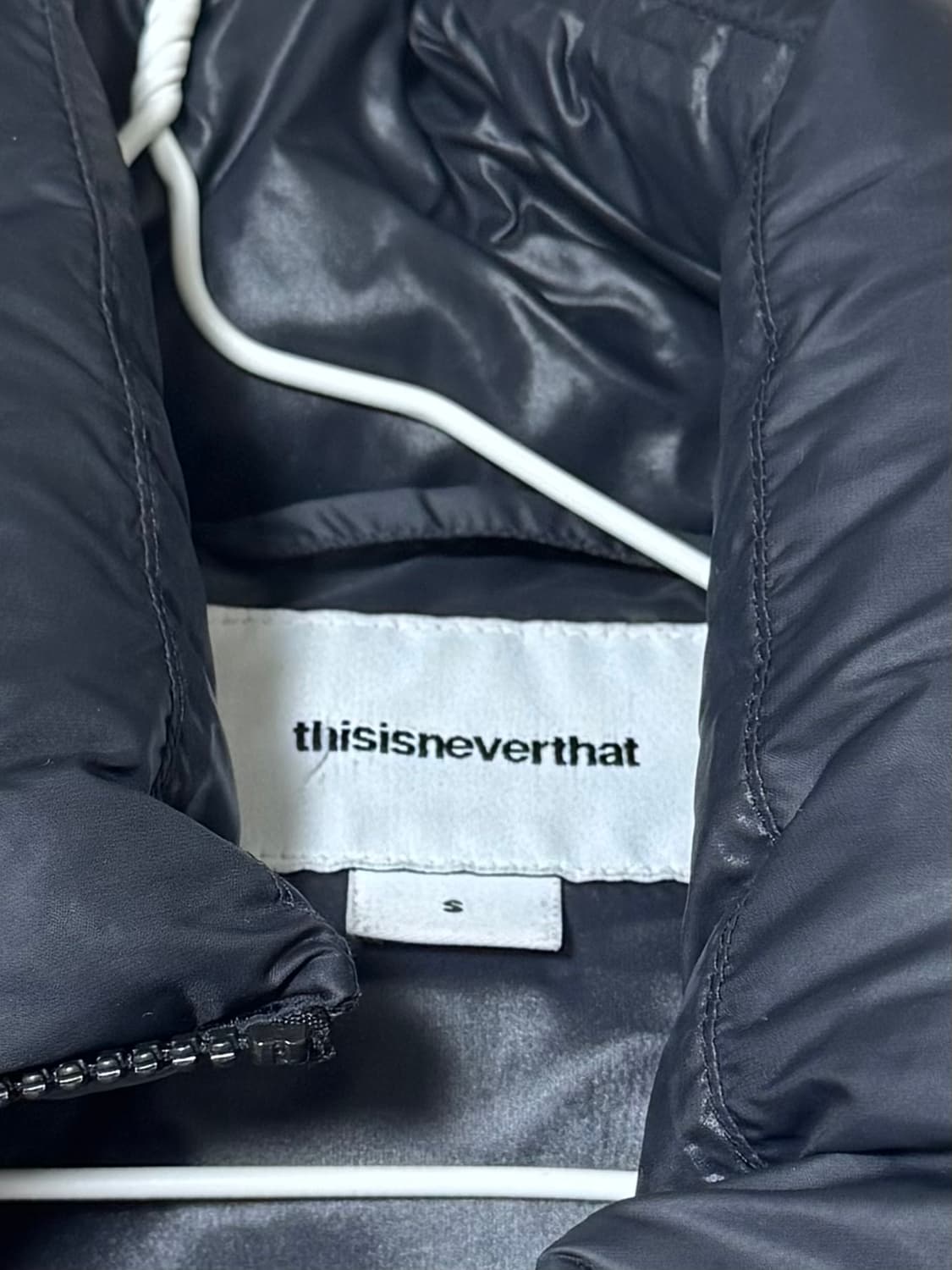 디스이즈네버댓 패딩 PERTEX T Down Jacket Black 상품이미지4