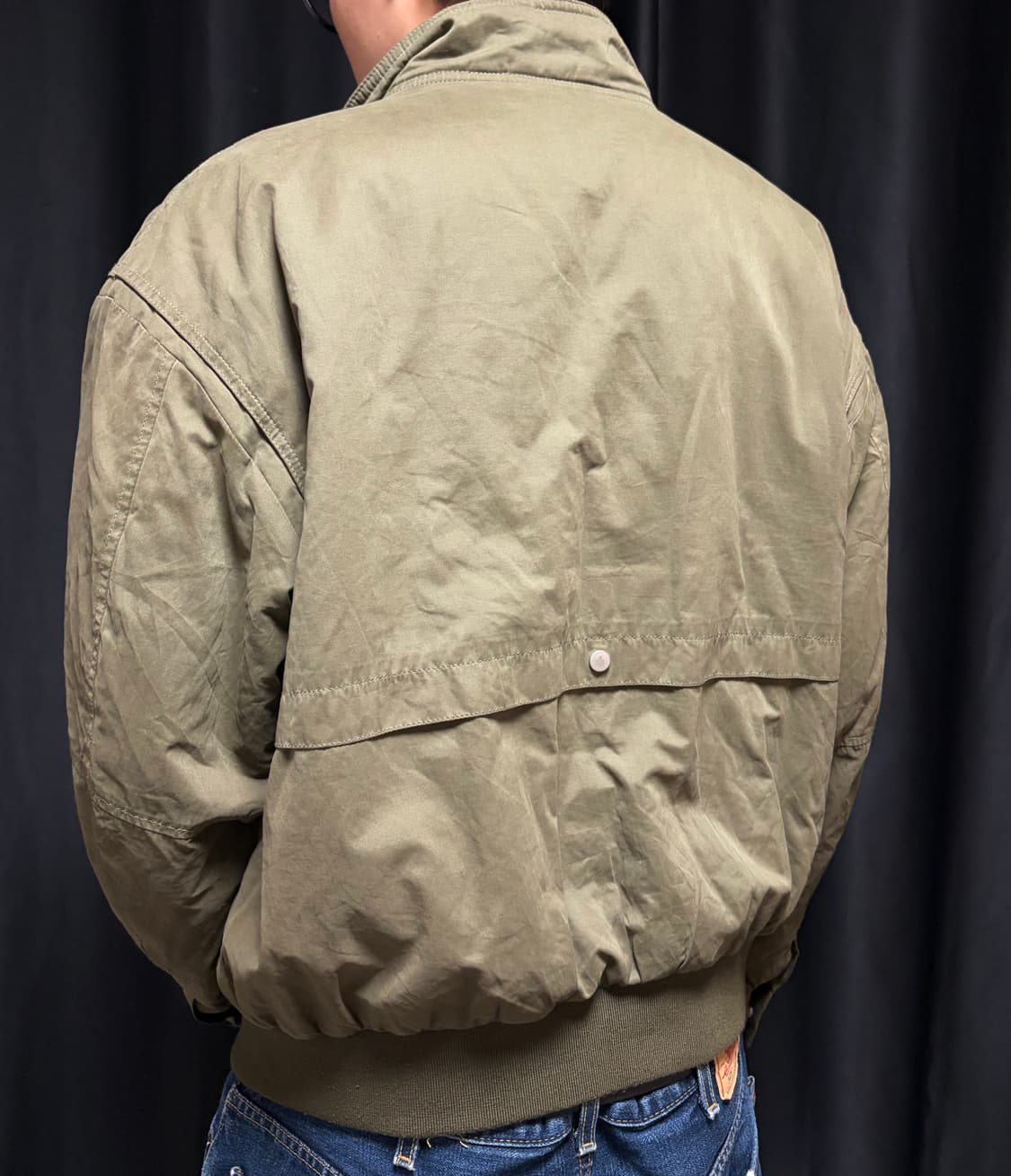 에잇세컨즈 피치 스탠 카라 패딩 숏 점퍼 카키 XL 사이즈 상품이미지6