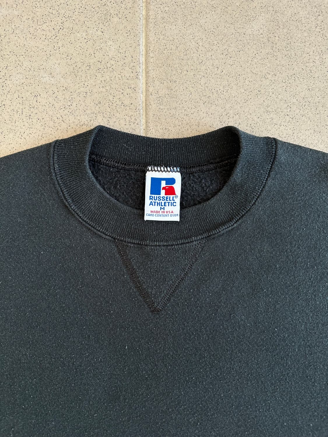 90s 빈티지 러셀 스웻셔츠 블랙 M USA 상품이미지6