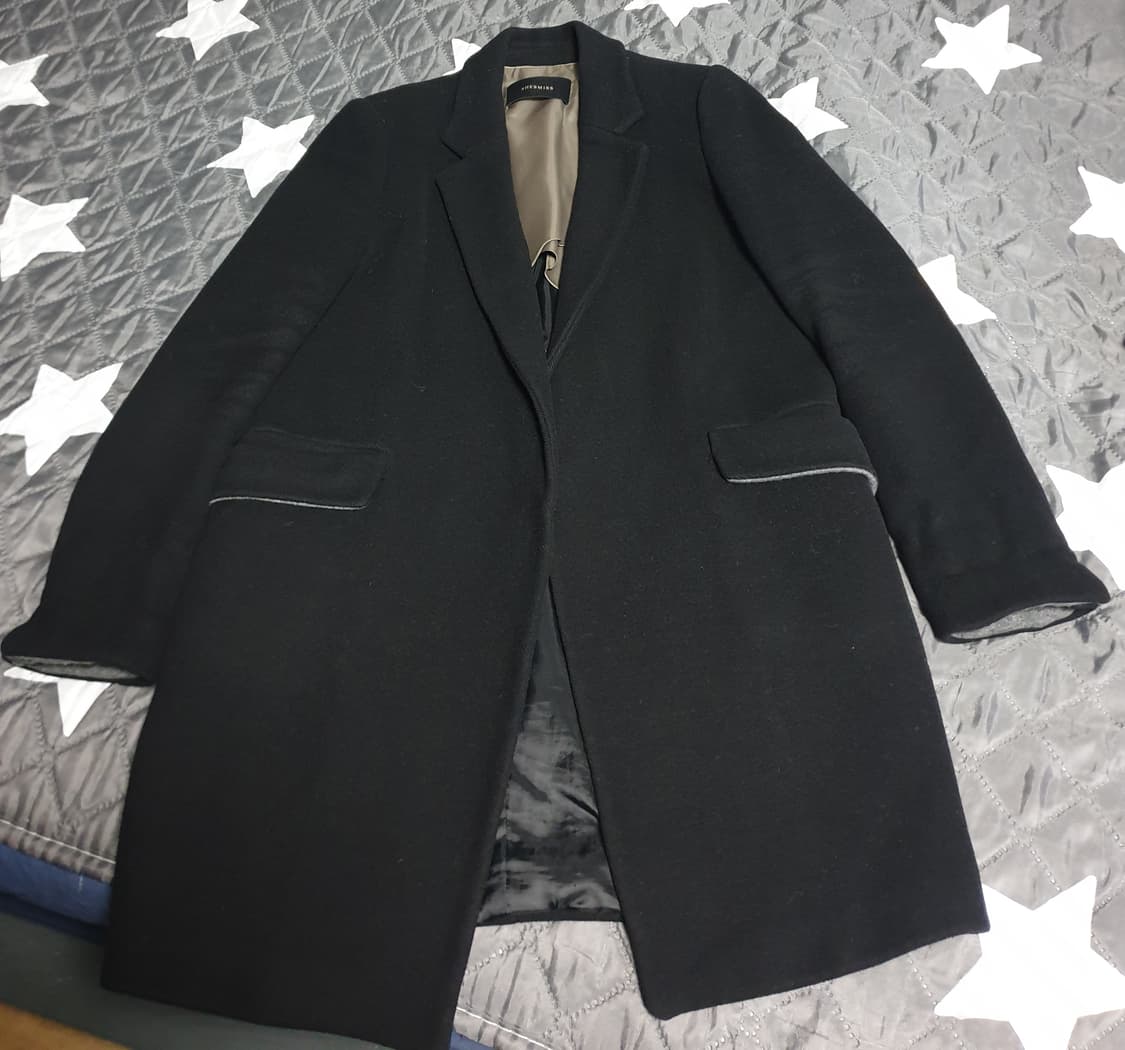 쉬즈미스 버튼리스 울 혼방 하프코트 블랙 (55) 상품이미지1