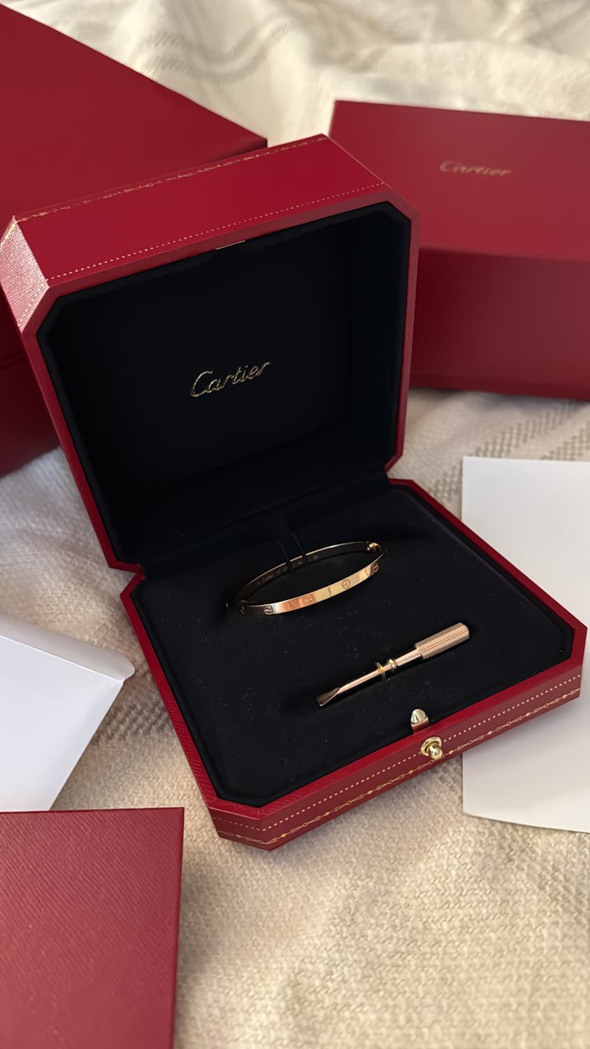 까르띠에 러브 팔찌 SM 로즈골드 풀구성  상품이미지1