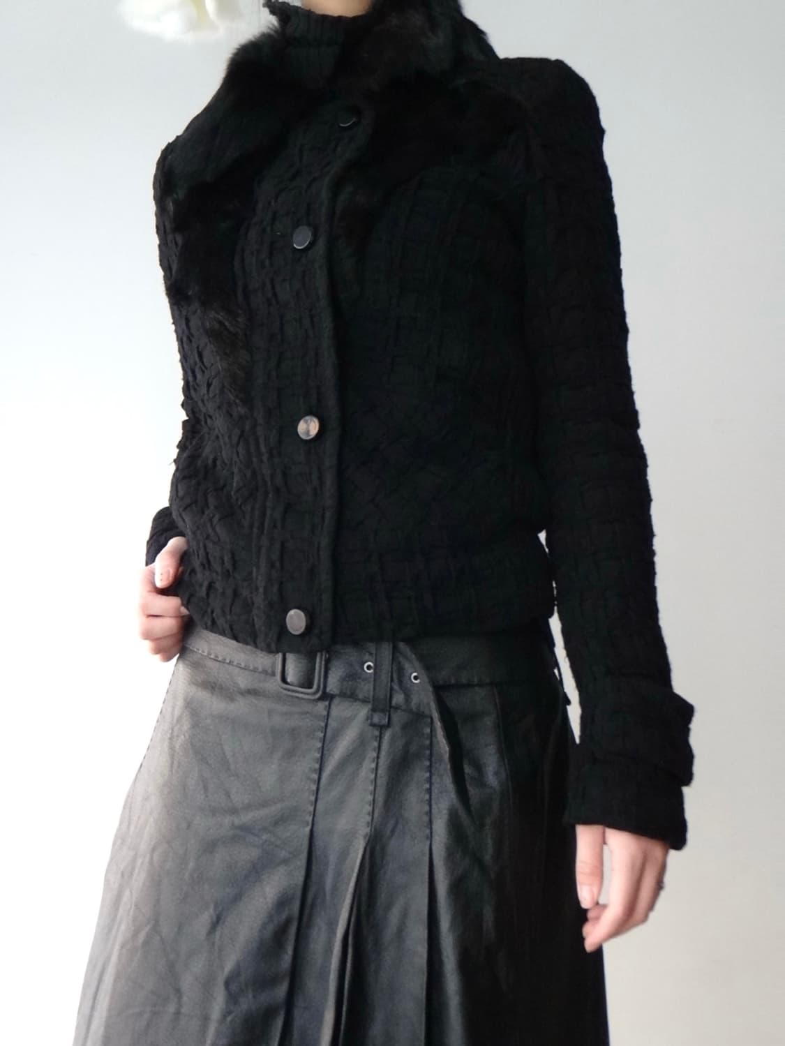 Knotted pannel jacket / black 상품이미지7