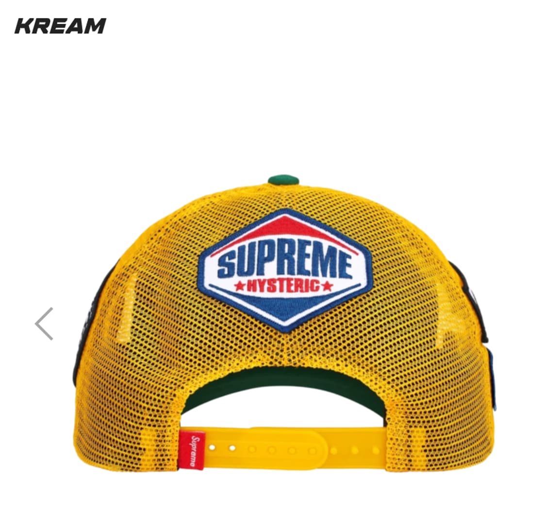 슈프림 x 히스테릭 글래머 x 밴슨 레더 메쉬 백 6-패널 그린 상품이미지3