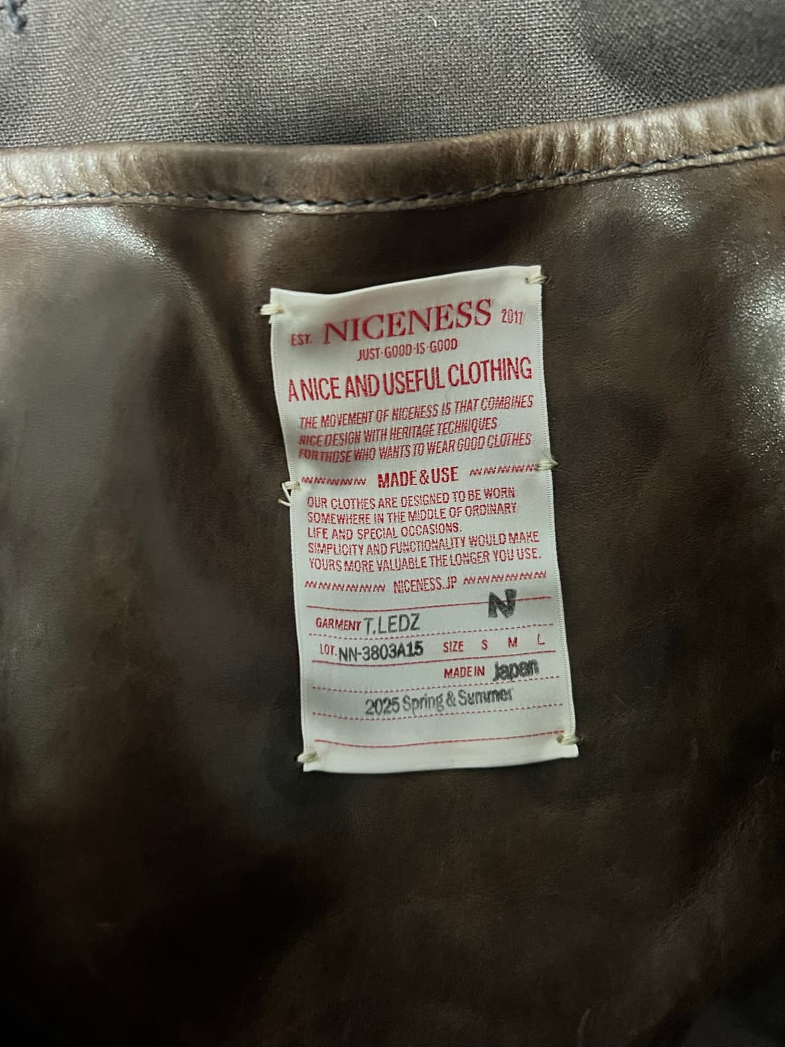 나이스네스 t.ledz 브라운 오일 호스 레더 상품이미지3