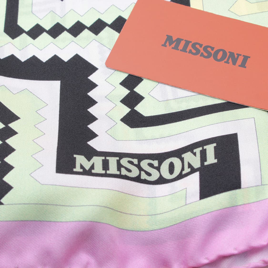 미쏘니 멀티컬러 패턴 실크 스카프 상품이미지6