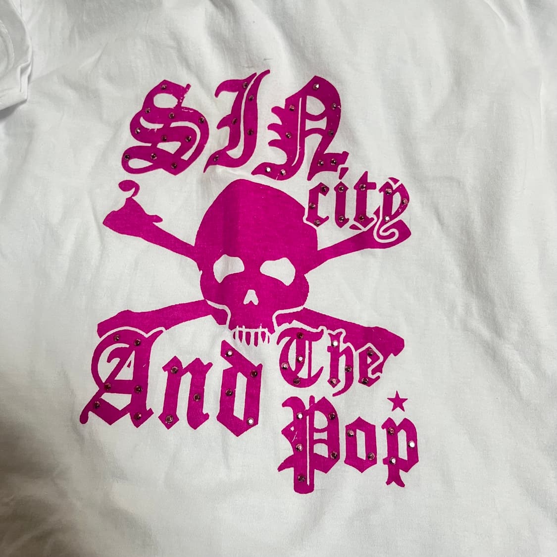 시티앤더팝 핑크해골 반팔티 상품이미지1