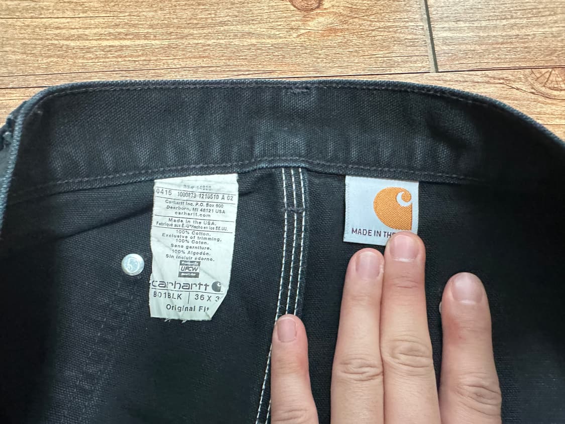 10s 칼하트 더블니 B01 블랙 미제🇺🇸 상품이미지3