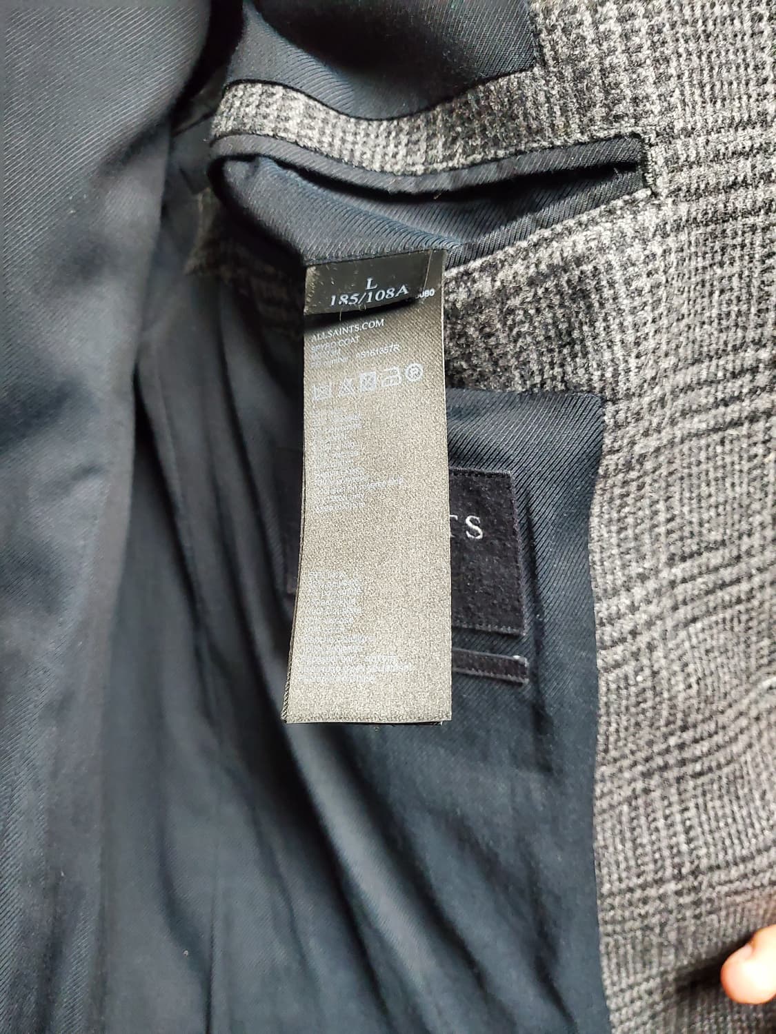 올세인츠 체크 체스터필드 코트 상품이미지4