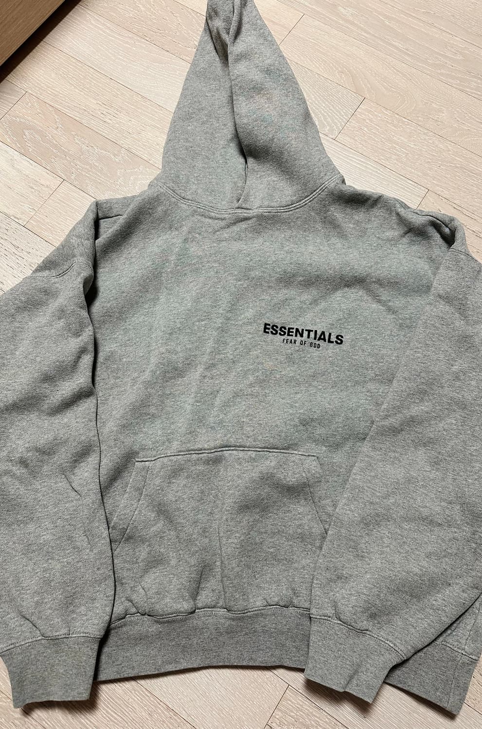 에센셜 플리스 후드 라이트 헤더 그레이 - 24FW 상품이미지2