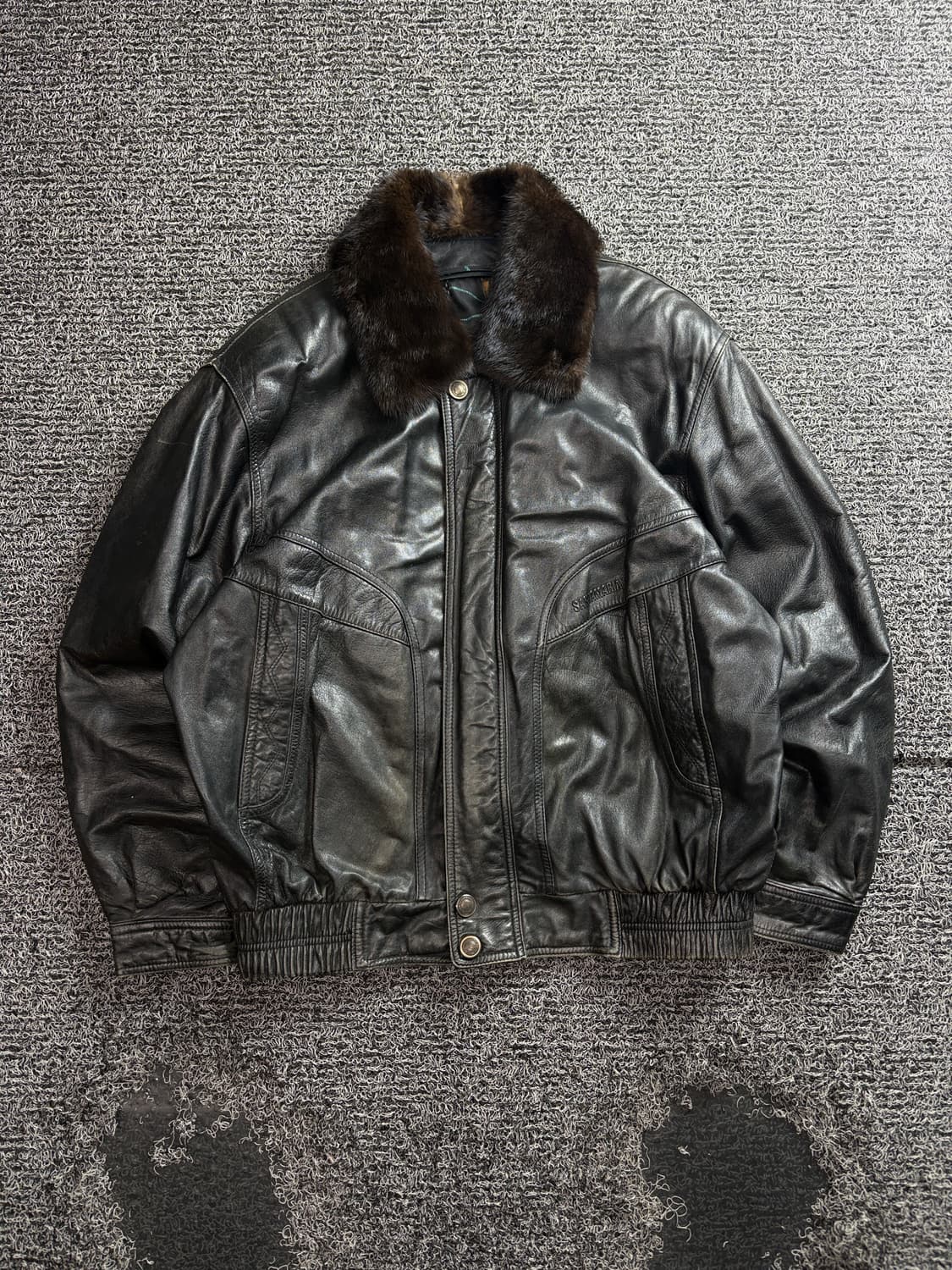 빈티지 아카이브 무스탕 레더 봄버 자켓 4115 상품이미지2