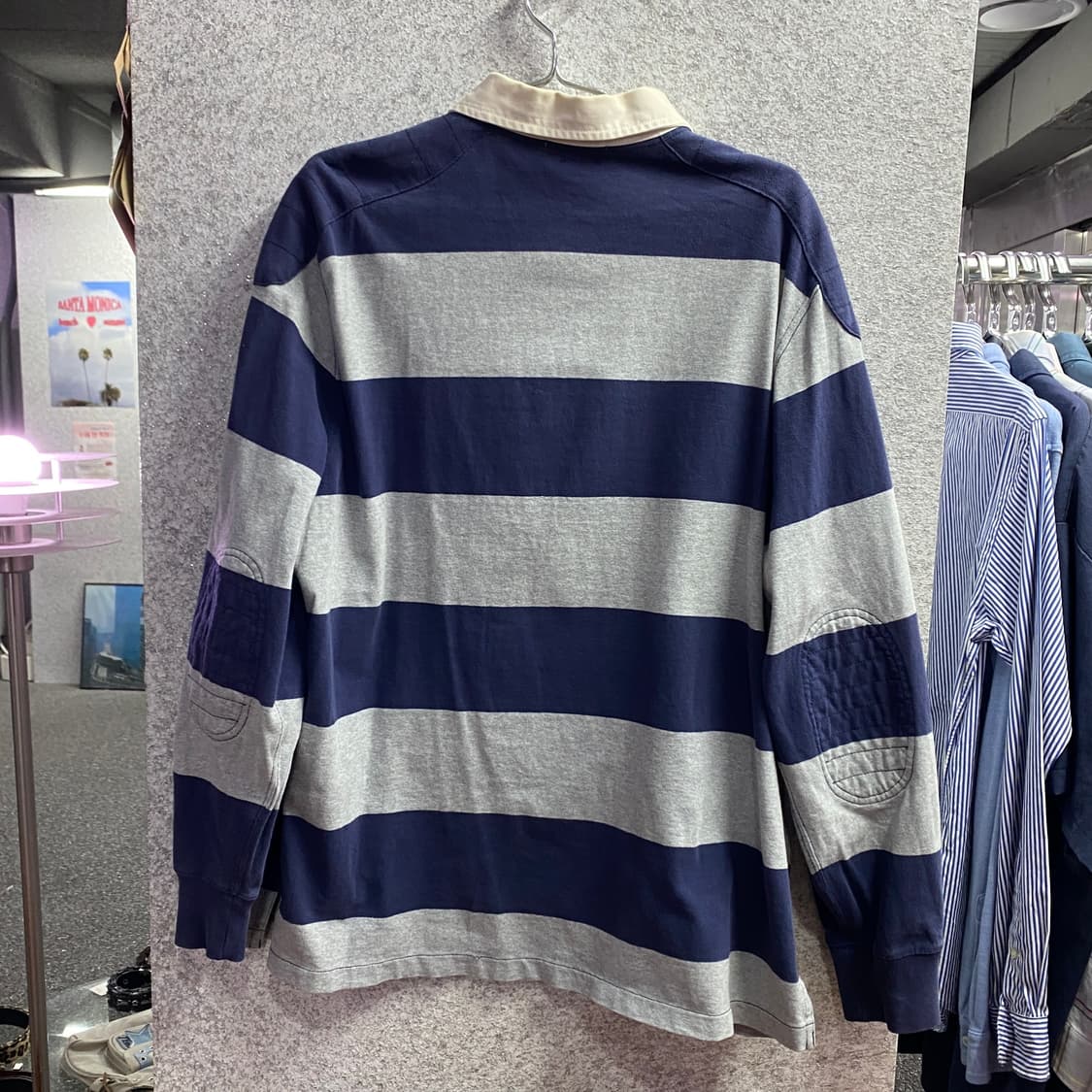 폴로 랄프로렌 커스텀핏 스트라이프 럭비티 B3965 상품이미지4